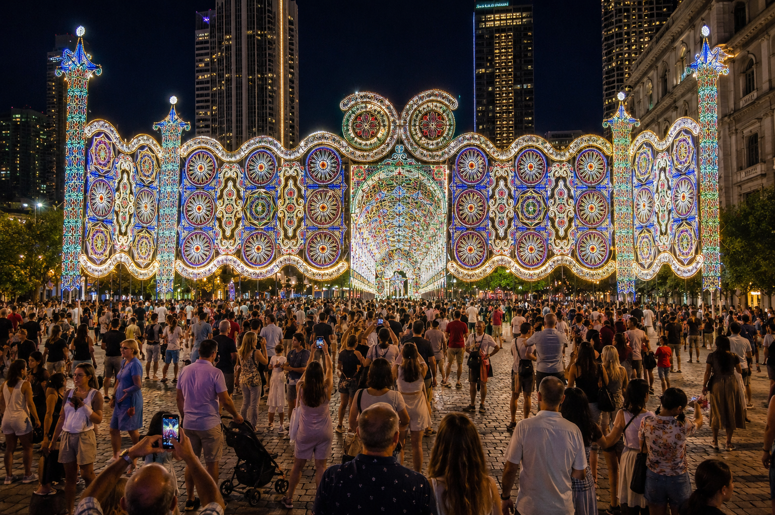 Monumental public light installation